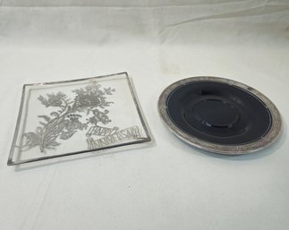 Assorted Vintage Sterling Silver Overlay Glassware Group