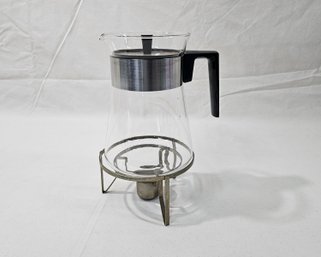 Vintage Pyrex 6-Cup Carafe & Candle Warmer