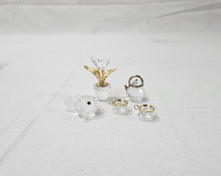Assorted Swarovski Small Crystal Figurines Group