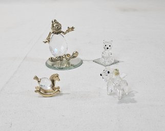 Assorted Small Crystal Figurines Group