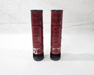 Vintage Red Leader Chew Tobacco Store Display Dispensers