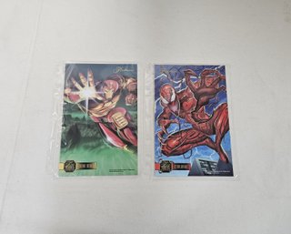 1995 Flair Prints Marvel Annual Iron Man & Carnage Oversized Trading Cards