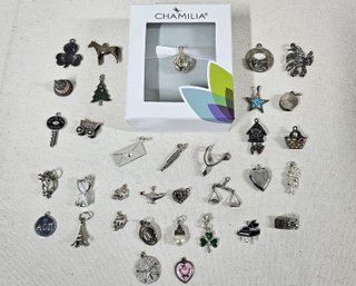 Assorted Sterling Silver Charms Group
