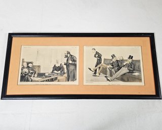 Antique Framed Vanity Fair Chromolithograph Wall Art