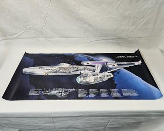Vintage 1979 Star Trek The Motion Picture USS Enterprise NCC-1701 Poster