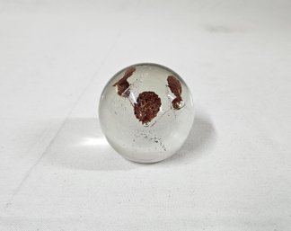 Vintage Flower Burst Glass Paperweight