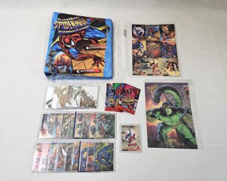 Complete 1995 Fleer Ultra Marvel Spider-Man Premiere Edition Trading Card Base Set In Binder & Additional