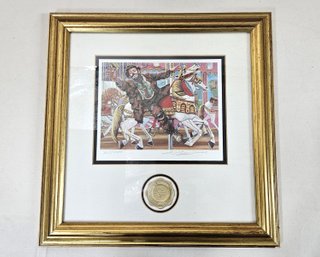 Framed Emmett Kelly The Original Circus Collection Catch The Brass Ring Lithograph Signed & Numbered