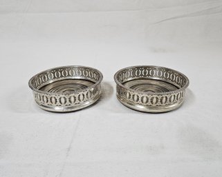 Antique 19th Century Victorian Silverplate Wine/Decanter Coasters