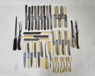 Assorted Antique & Vintage Flatware Cutlery Group