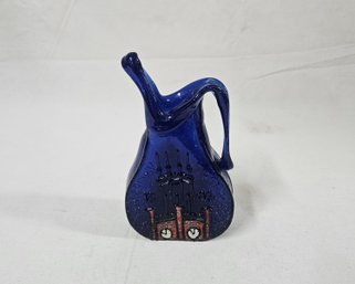 Vintage John Harko Hiram Brown/N.E.W.W.A. Handblown Glass Pitcher Signed