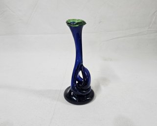 Vintage John Harko Handblown Glass Bud Vase Signed