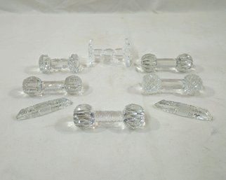 Assorted Cut Crystal Glass Knife Rests Group