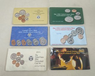1990-1995 U.S. Mint Sets Group