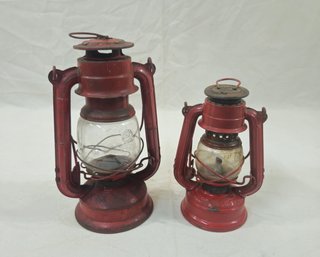 Vintage Sun Brand & Winged Wheel Lanterns Group