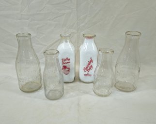 Assorted Vintage New York State Dairy Milk Bottles Group