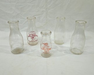 Assorted Vintage New Hampshire State Dairy Glass Milk Bottles Group