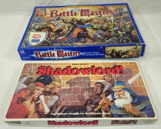 Milton Bradley Battle Masters & Parker Brothers Shadowlord! Board Games