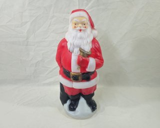 Vintage 1969 Empire Blow Mold Table-Top Santa With Bell Lamp