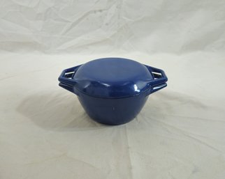 Vintage Copco D1 Blue Enameled Cast Iron Dutch Oven