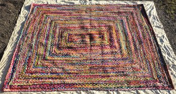 Rectangular Multi-Color Braided Rug ~114' X ~89'