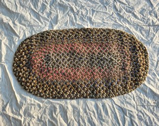 Oval Braided Rug ~45' X ~24' W