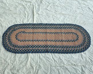 Oval Braided Runner Rug ~69' X ~29 1/2'.