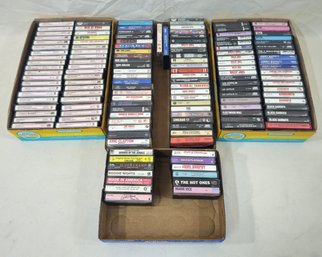 Assorted Vintage Rock & Roll Cassettes Tapes Group