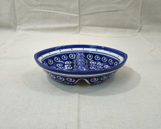 Vintage Boleslawiec Polish Pottery Divided Serving Dish