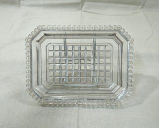 Antique Boston & Sandwich Pressed Flint Glass Rectangular Dish