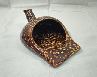 Antique Bennington Pottery Chamber Pot/Bed Pan/Urinal Rockingham Spongeware Glaze