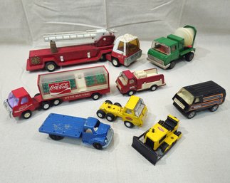 Assorted Vintage Metal Toy Trucks Group