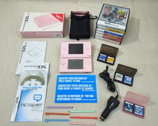 Nintendo Pink DS Lite With Games & Accessories