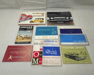 Assorted Vintage Automobile Manuals, Brochures, & Books Group