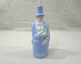 Vintage Hiram Ricker & Sons Poland Springs Moses Hand Painted Glass Bottle