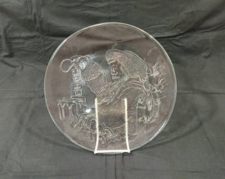 Libbey Santa Claus Glass Platter