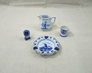 Assorted Vintage Delft Blue & Other Pottery Group