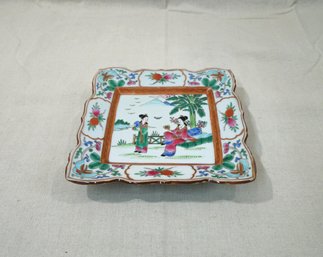 Antique Nippon Hand Painted Porcelain Square Dish/Plate