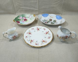 Assorted Antique & Vintage Floral Decorated China & Porcelain Articles Group