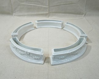 Antique Japanese Export White Porcelain 5-Piece Flower Ring Vase