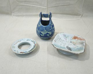 Assorted Antique & Vintage Asian Porcelain Articles Group