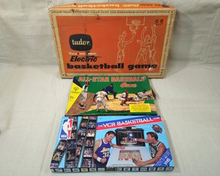 Assorted Vintage Sport Board Games Group