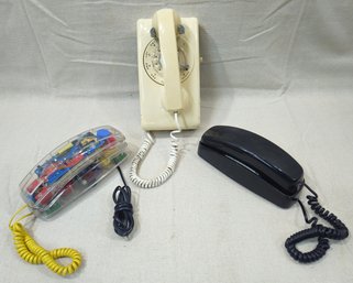 Assorted Vintage Corded Home Telephones Group