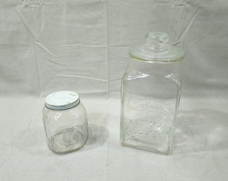 Assorted Vintage Glass Storage Jars Group