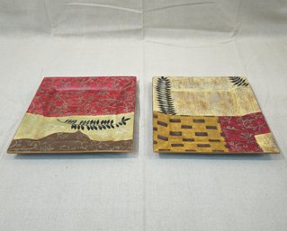 Butler Designs For Oriental Accents Hand Painted Decorative Pottery Plates