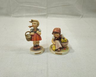 Vintage 1960's TMK3 Hummel Little Shopper & Chick Girl Figurines