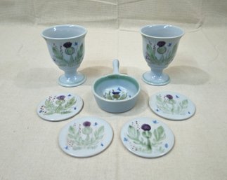 Assorted Buchan Thistle Stoneware Articles Group