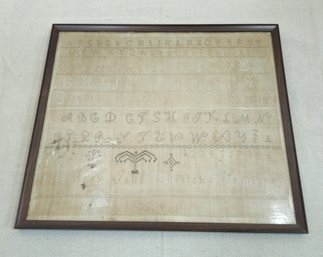 Framed Antique 19th Century Mary Jane English's Sampler