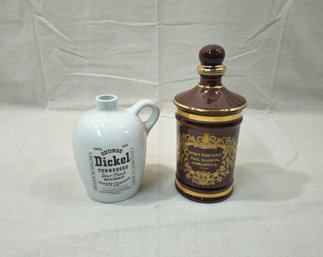 Assorted Vintage Stoneware Liquor Bottles Group