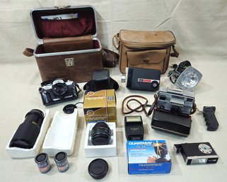 Assorted Vintage Cameras, Accessories, & Other Group